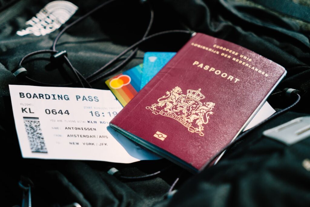 Traveler holding passport ready for flight - visa consultation Pakistan