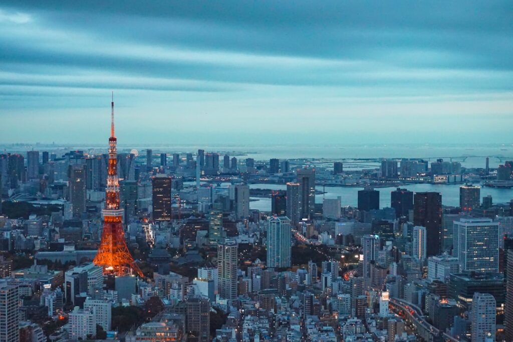 Tokyo Tower and cityscape, Japan
